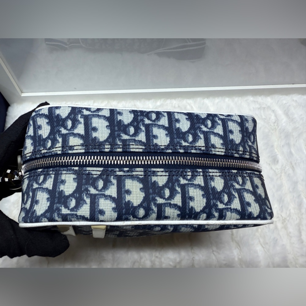DIOR-BO D 0094 Navy Trotter Crossbody Bag Navy Strap - Picture 10 of 16